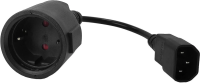 Шнур питания Lanmaster LAN-PPS/14-0.2-BK Schuko-С14 проводник.:3x0.75мм2 0.2м 220В 10А (упак.:1шт) черный