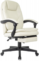 Кресло руководителя Бюрократ CH-868N-BF слоновая кость экокожа крестов. пластик подст.для ног