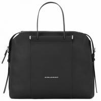 Сумка женская Piquadro Circle CA4577W92/N с отделением для ноутбука 14" черная натур.кожа