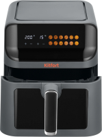 Аэрогриль Kitfort КТ-8107 6.5л 1350Вт темно-серый/черный