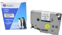 Картридж ленточный G&G GG-TZEFX221 черный на белом 9x8 для Brother 1010/1280/1280VP/2700VP