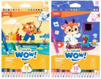 Карандаши цв. Deli EC138-18 Colorwow 3мм трехгран. 18цв. карт.кор. (18шт) 18 карандашей