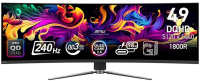 Монитор MSI 49" MPG 491CQPX QD-OLED черный QD OLED LED 32:9 HDMI матовая HAS Piv 250cd 178гр/178гр 5120x1440 240Hz DP USB 10.6кг