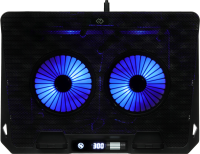 Подставка для ноутбука Digma D-NCP170-2x110 18" 400x288x45мм 52дБ 2xUSB 2x 110ммFAN 1100г Fan-control металл/пластик черный