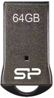 Флеш Диск Silicon Power 64Gb Touch T01 SP064GBUF2T01V1K USB2.0 черный/серебристый