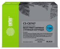 Картридж струйный Cactus CS-C8767 №130 черный (29мл) для HP DJ 5740/5743/5745/5748/5793/5940/5943/6540/6540d/6540dt/6543/6543d/6620/6623/6840/6843/6940/6940dt/6943/6980series/6980dt/6983/6985/9800series/9860/DJ 6310/6310xi/6313/6315/6318 с чипом