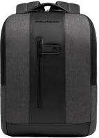 Рюкзак мужской Piquadro Brief2 CA4818BR2/GRN серый/черный нейлон/натур.кожа