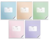 Тетрадь Silwerhof 721476-15 12л. клет. A5 203х164 Монохром мел.карт. вод.лак скрепка