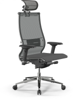 Кресло Метта Samurai S-3 сетка с подголов. крестов. алюминий хром