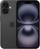 Смартфон Apple A3287 iPhone 16 256Gb черный моноблок 3G 4G 1Sim 6.1" 1179x2556 iOS 18 48Mpix 802.11 a/b/g/n/ac/ax/be NFC GPS Protect