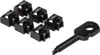 Блокиратор Lanmaster LAN-SEC45-PL-SET-BK (упак.:6шт) 6м черный