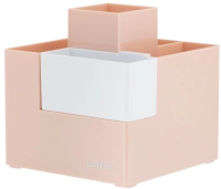 Подставка Deli EZ072PINK Linfini 6отд. для письменных принадлежностей 120x120x123мм розовый