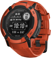 Смарт-часы Garmin Instinct 2X Solar 50мм 1" MIP корп.красный рем.красный (010-02805-01)
