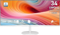 Монитор MSI 34" Pro MP341CQW E12 белый VA LED 21:9 HDMI M/M матовая 300cd 178гр/178гр 3440x1440 120Hz DP 2K 7.1кг