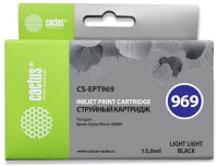 Картридж струйный Cactus CS-EPT969 T0969 светло-серый (13мл) для Epson Stylus Photo R2880 с чипом