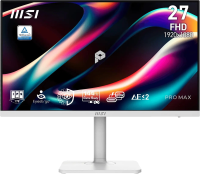Монитор MSI 27" Pro MAX 271PHW E14 белый IPS LED 1ms 16:9 HDMI M/M матовая HAS Piv 1500:1 300cd 178гр/178гр 1920x1080 144Hz DP FHD USB 5.85кг