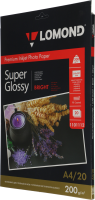 Фотобумага Lomond 1101112 A4/200г/м2/20л./белый высокоглянцевое для струйной печати