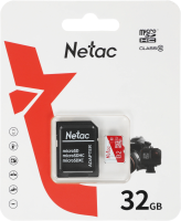Флеш карта microSDHC 32GB Netac NT02P500ECO-032G-R P500 Eco + adapter