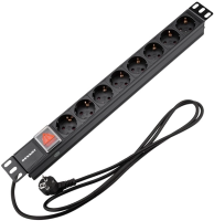 Блок распределения питания Rexant 04-0104-1 гор.размещ. 8xSchuko базовые 16A Schuko 2м