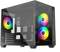 Корпус ID-Cooling View 500 черный без БП mATX 9x120mm 1xUSB2.0 1xUSB3.0 audio bott PSU