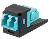 Адаптер Panduit CMDSAQLCZBL проходн. Mini-Com LC дупл. 50/125 OM3 черн.