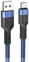 Кабель Hoco U110 70615 USB (m)-USB Type-C (m) 1.2м синий