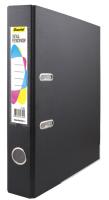 Папка-регистратор Silwerhof 355020-01 A4 50мм ПВХ/бумага черный мет.окант. сборная смен.карм. на кор.
