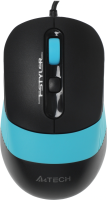 Мышь A4Tech Fstyler FM10 черный/синий оптическая 1600dpi USB 4but (FM10 BLUE)
