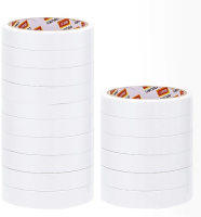 Клейкая лента канцелярская двусторонняя Deli EA364 белая шир.18мм дл.9.14м 80мкр (упак.:16шт)