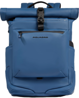 Рюкзак Piquadro Corner 2.0 CA6291C2OW/AV роллтоп серо-голубой полиуретан/полиэстер