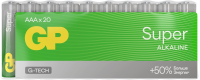 Батарея GP Super Alkaline 24AA21-2CRSWC20 AAA (20шт) спайка