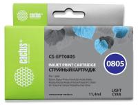 Картридж струйный Cactus CS-EPT0805 T0805 светло-голубой (11.4мл) для Epson Stylus Photo P50/PX650/PX660/PX700/PX700W/PX710/PX710W/PX720/PX720WD/PX800/PX800FW/PX810/PX810FW/PX820/PX820FWD/R265/R285/R360/RX560/RX585/RX685 с чипом