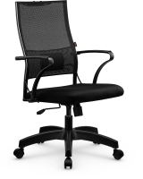 Кресло Метта Sit Air-180 B2-290K (M09.B02.G15.W01) черный сиденье черный сетка низк.спин. крестов. металл черный (комплект 1шт)