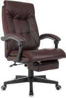 Кресло руководителя Бюрократ CH-824MSG-BF коричневый ткань/эко.кожа крестов. пластик подст.для ног