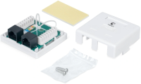 Розетка Cabeus WS-8P8C-CAT.5E-2 комп. RJ45 кат.5E бел.