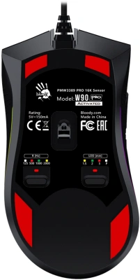 Мышь A4Tech Bloody W90 Pro черный оптическая 16000dpi USB 10but