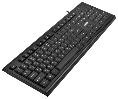 Клавиатура Acer OKW120 черный USB Multimedia (ZL.KBDEE.006) кабель 1.8м