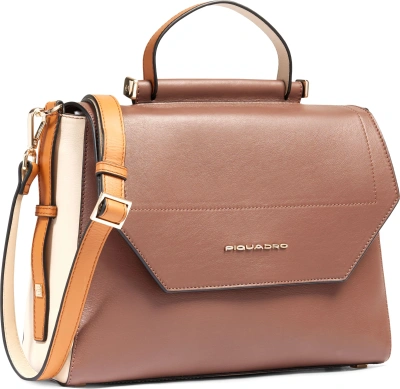 Сумка женская Piquadro Circle BD6777W92/MBE коричневая/бежевая натур.кожа