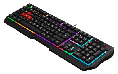Клавиатура A4Tech B135N черный USB for gamer LED (подставка для запястий) кабель 1.8м
