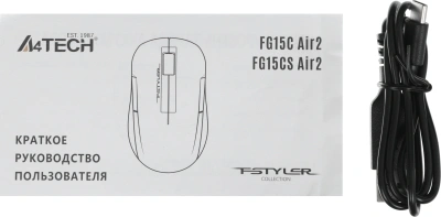 Мышь A4Tech Fstyler FG15CS Air2 желтый оптическая 1200dpi silent беспров. USB для ноутбука 3but