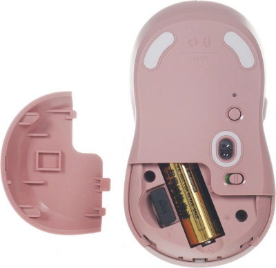Мышь Logitech M650 розовый оптическая 4000dpi беспров. BT/Radio USB 4but (910-006391)