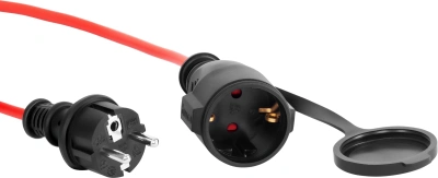 Сетевой удлинитель Buro BU-PS1.10/R 10м (1 розетка) красный (коробка)