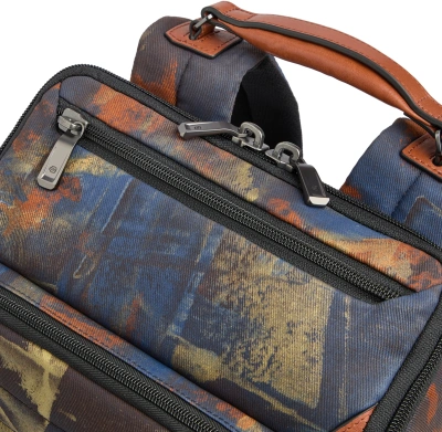 Рюкзак мужской Piquadro Oberon CA7278W150/CAMOCU коричневый/оранжевый нейлон/натур.кожа