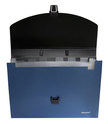 Портфель Silwerhof Гальвано 322716-02 6 отдел. A4 пластик синий металлик