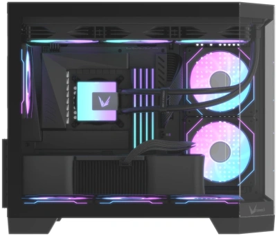 Корпус Formula Crystal Z6M Floe V2 черный без БП mATX 6x120mm 1xUSB2.0 1xUSB3.0 audio bott PSU