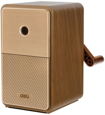 Точилка для карандашей механическая Deli 71160Brown 1 отверстие пластик коричневый