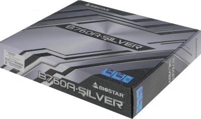 Материнская плата Biostar B760A-Silver  Soc-1700 Intel B760 4xDDR5 ATX AC`97 8ch(7.1) 2.5Gg RAID+VGA+HDMI+DP