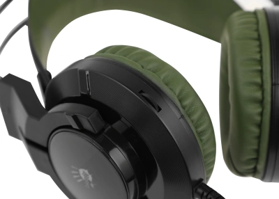 Наушники с микрофоном A4Tech Bloody J450 черный/зеленый 1.8м мониторные оголовье (J450)