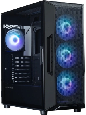 Корпус Zalman i3 Neo V2 черный без БП ATX 7x120mm 5x140mm 1xUSB3.0 audio bott PSU
