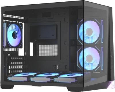 Корпус Formula Crystal Z4M Plus черный без БП mATX 3x120mm 1xUSB3.0 audio bott PSU